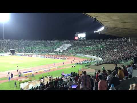 شاهد تيفو الرجاء البيضاوي أمام هلال القدس الفلسطيني