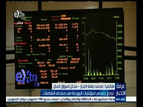 ‎‎تراجع جماعي لمؤشرات البورصة المصرية في منتصف التعاملات