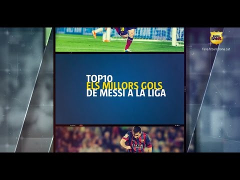 برشلونه يبرز أهم 10 أهداف للأرجنتيني ميسي